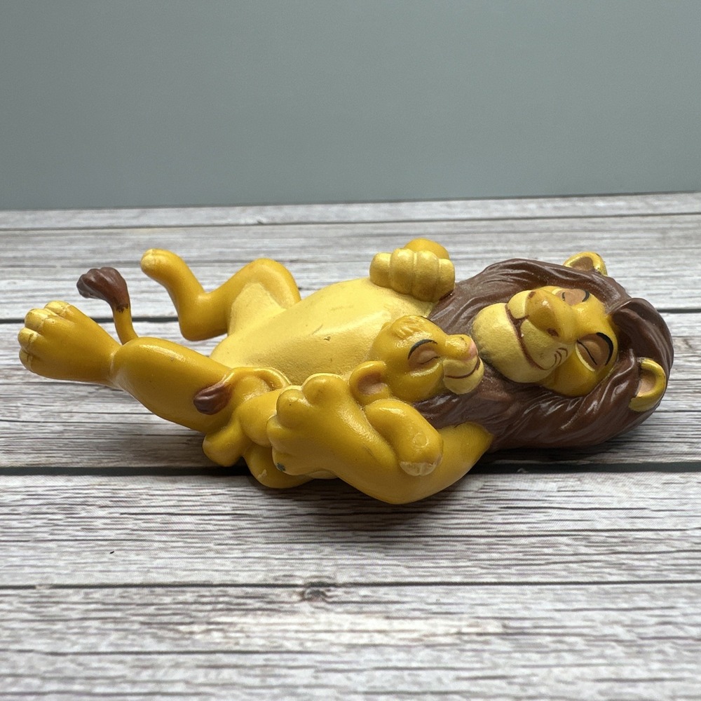 Disney The Lion King Mufasa‎ & Simba Figure Collectible Vintage PVC Toy Statue